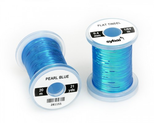 Flat Tinsel, 0.4 mm, Pearl Blue